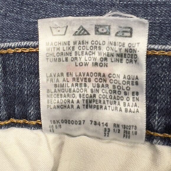 Wrangler Jeans Men 40x32 Blue Denim Pants Straight Leg Cotton Regular Fit Mexico - Picture 11 of 16